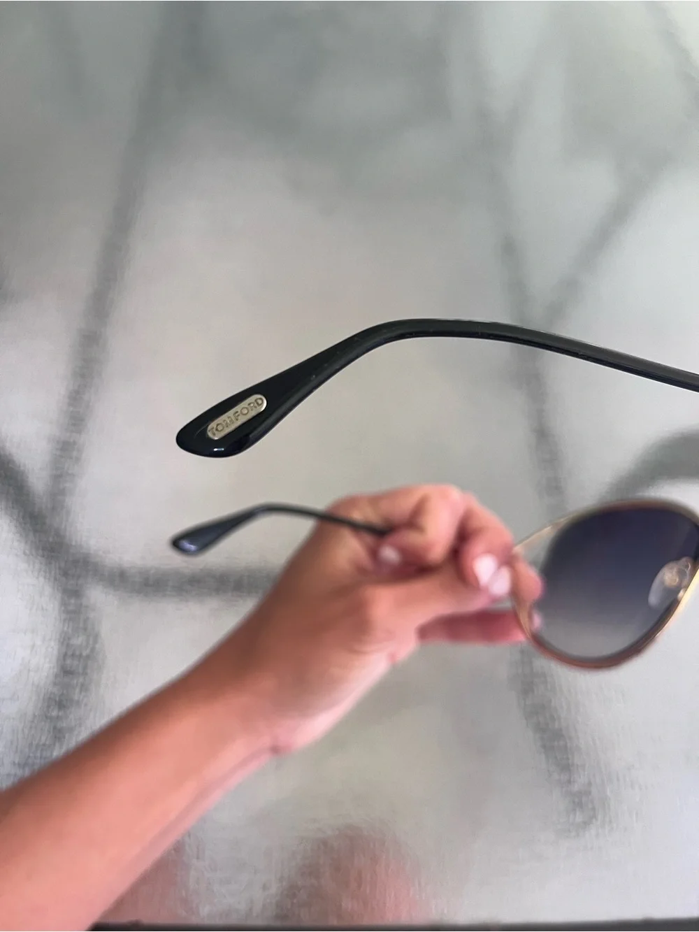 Tom Ford Whitney Gold Oversized Sunglasses As Is